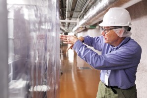 Physicist John Wilkerson is examining the role neutrinos play in the universe at a lab in a former gold mine in South Dakota. (photo by Benjamin Brayfield, Rapid City Journal.)