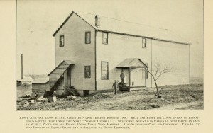 The flour mill and 15,000 bushel grain elevator at Caledonia Prison Farm, circa 1926. Meal and flour ground under the name "Pride of Caledonia." (photo courtesy of archive.org)
