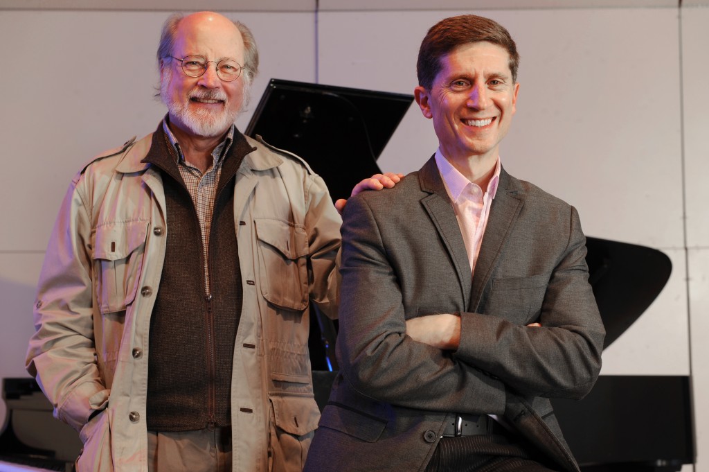 Creative writing professor Bland Simpson (left) and music professor Mark Katz are inspiring students' creativity with their classes in popular music. (photo by Donn Young)