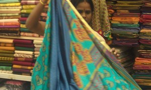 A sari shop in Little India.