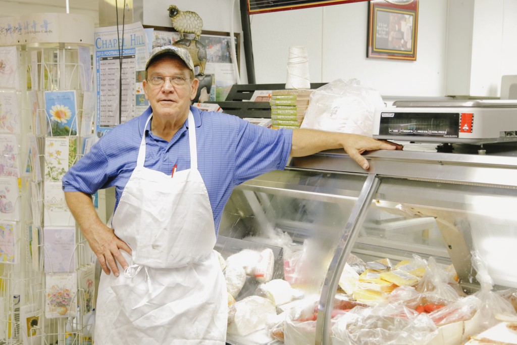 Cliff Collins of Cliff's Meat Market in Carrboro is featured in a documentary by a UNC folklore graduate student. (photo by D.L. Anderson)