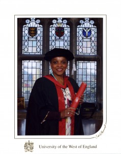 Golding at her MBA graduation. (Photo courtesy of Peaches Golding)