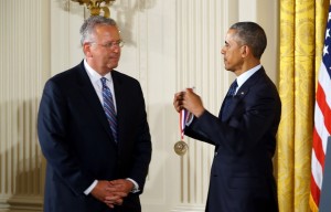Joseph DeSimone was awarded the National Medal of Technology and Innovation by President Barack Obama. (photo by Carly Swain).