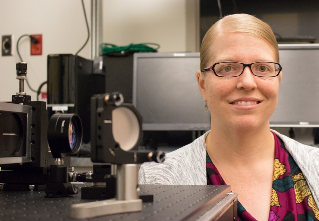  Physicist Amy Oldenburg developed an interest in biomedical optics because she wanted “to apply what I knew about physics to medical applications.”