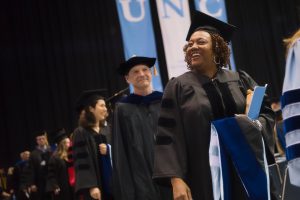 Doctoral Hooding ceremony held May 13, 2017 at the Dean Smith Center. Photo by Jon Gardiner.