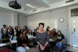 Marcie Cohen Ferris poses with students in the class. (photo by Donn Young)